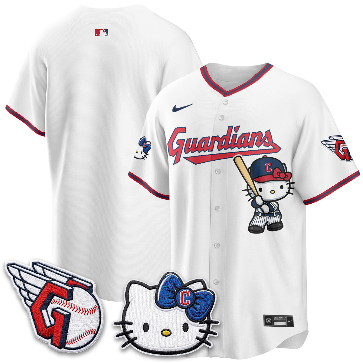 Cleveland Guardians x Meow KT Vapor Jersey - Stitched-NQD
