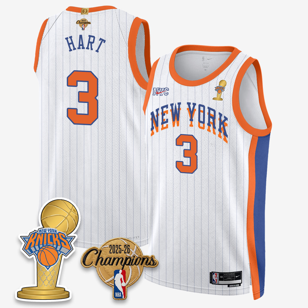 NYK 2026 Basketball Champions Vapor Jersey - Stitched-NQD
