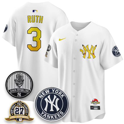 NYY x PKM Cartoon Limited Jersey -  Stitched-NQD
