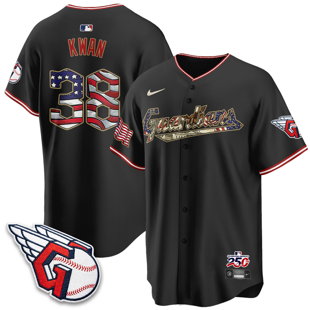 CLE 2026 Independence Day USA Vapor Jersey - Stitched-NQD