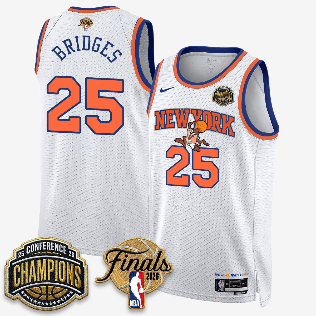 NYK 2026 NBA Eastern Conference Champions x Taz Vapor Jersey - Stitched-NQD
