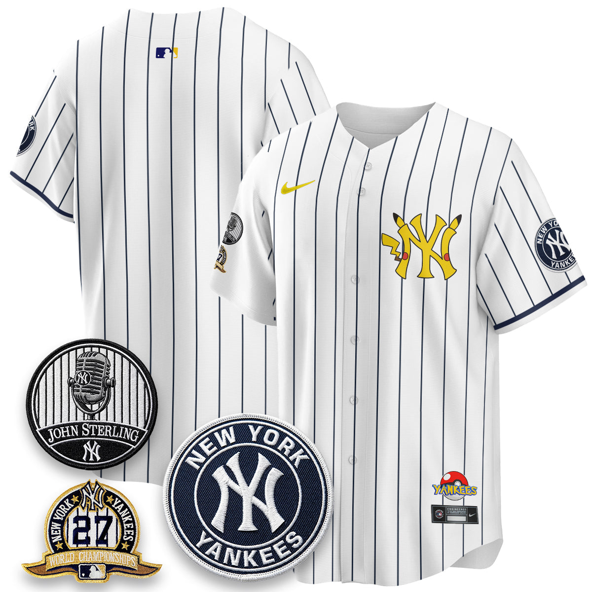 NYY x PKM Cartoon Limited Jersey -  Stitched-NQD