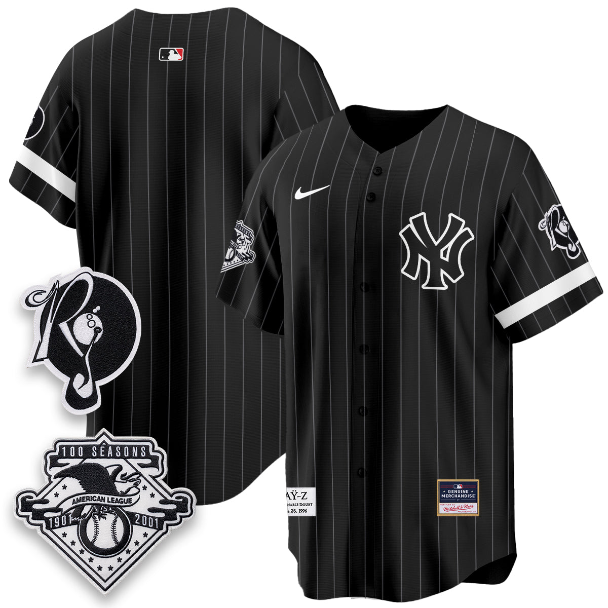NYY x Jay Z Edition Vapor Jersey - Stitched-NQD