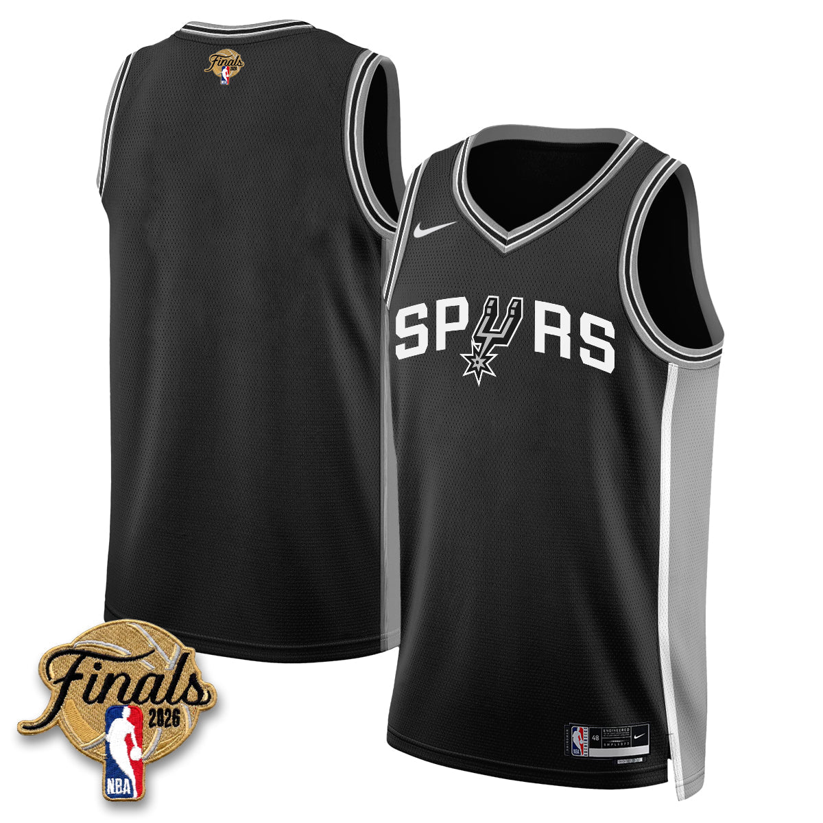 SAS 2026 NBA Western Conference Champions Vapor Jersey V2- Stitched-NQD