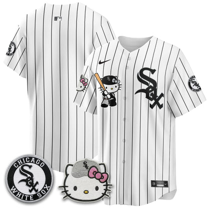 Chicago White Sox x Meow KT Vapor Jersey - Stitched-NQD