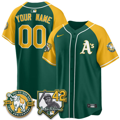 OAK 2026 Jackie Robinson Day - Celebrating 125 Years Limited Custom Vapor Jersey - All Stitched