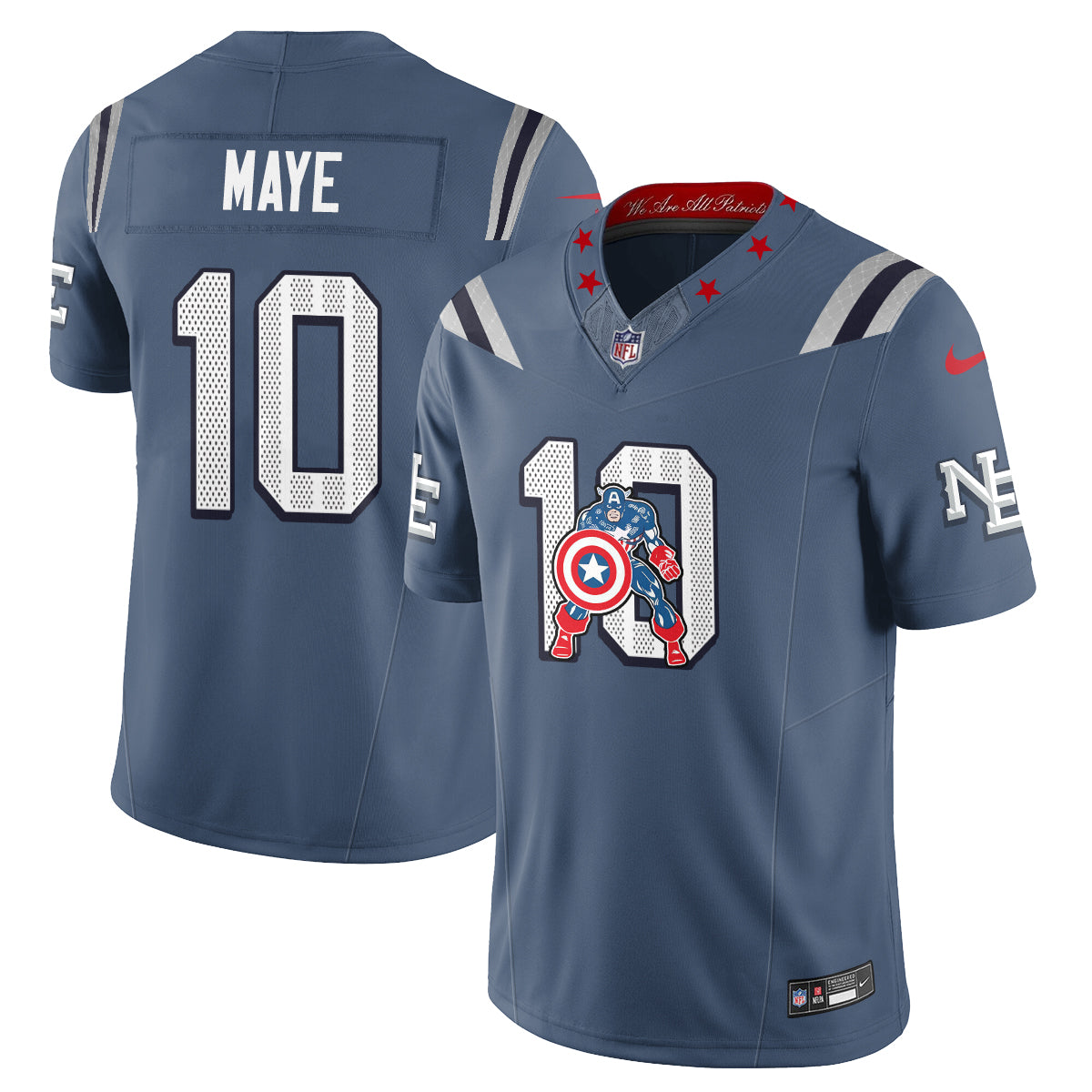 New England Patriots x Vibranium Shield Edition Vapor Jersey - Stitched