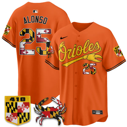 Baltimore Orioles Crab x Maryland Vapor Limited Jersey - Stitched-NQD