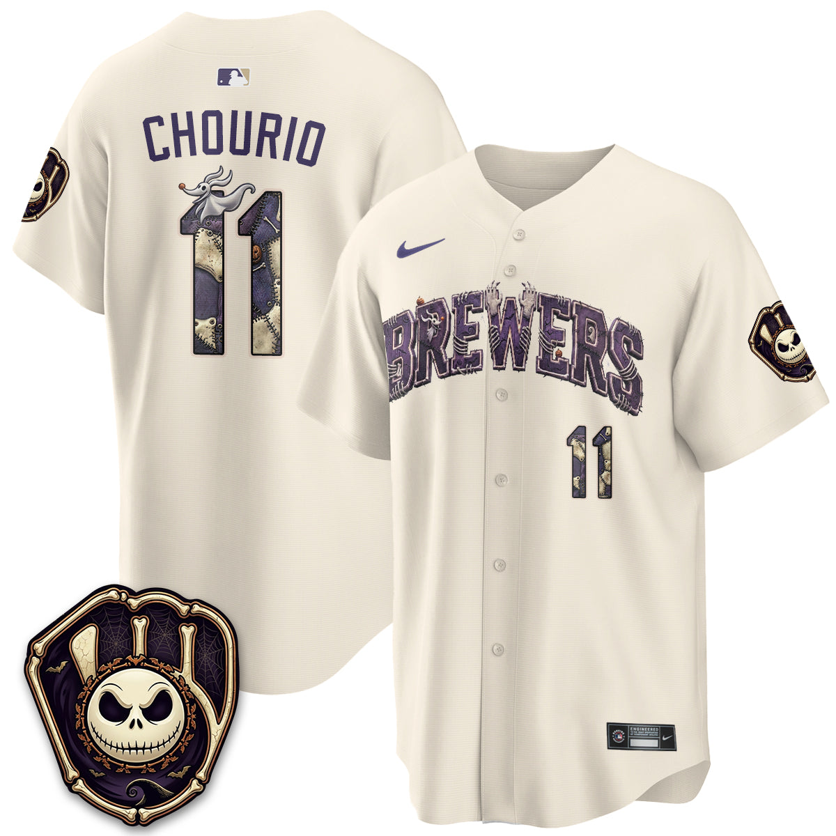Milwaukee Brewers Nightmare Edition Vapor Jersey - Printed-NQD