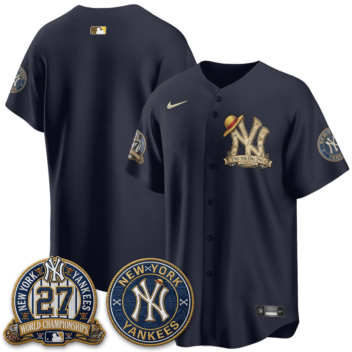 NYY x OP Japanese Cartoon Limited Jersey -  Stitched-NQD