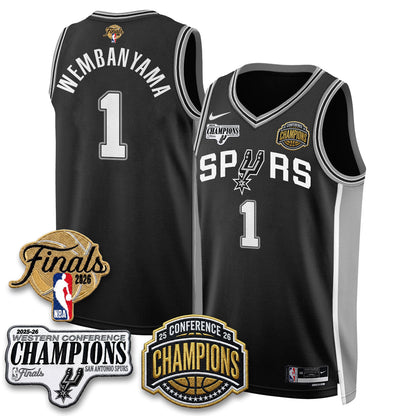 SAS 2026 NBA Western Conference Champions Vapor Jersey - Stitched-NQD