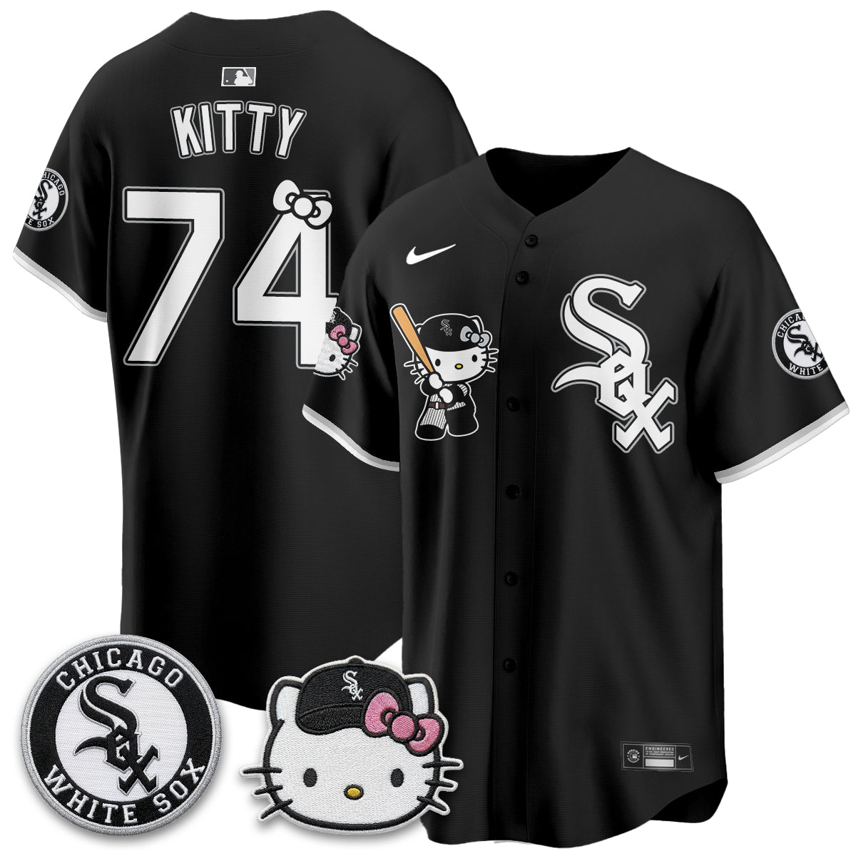 Chicago White Sox x Meow KT Vapor Jersey - Stitched-NQD