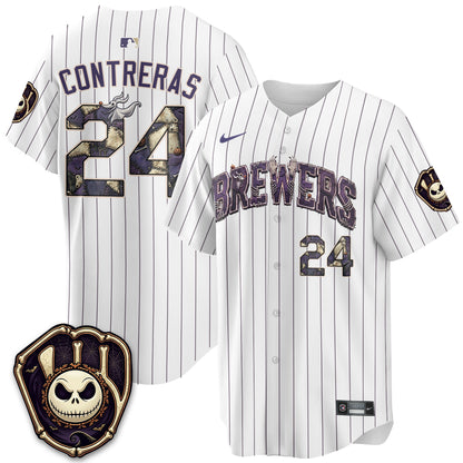 Milwaukee Brewers Nightmare Edition Vapor Jersey - Printed-NQD