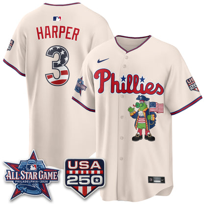 Philadelphia Phillies 2026 All Star Phanatic Edition Vapor Jersey - Stitched