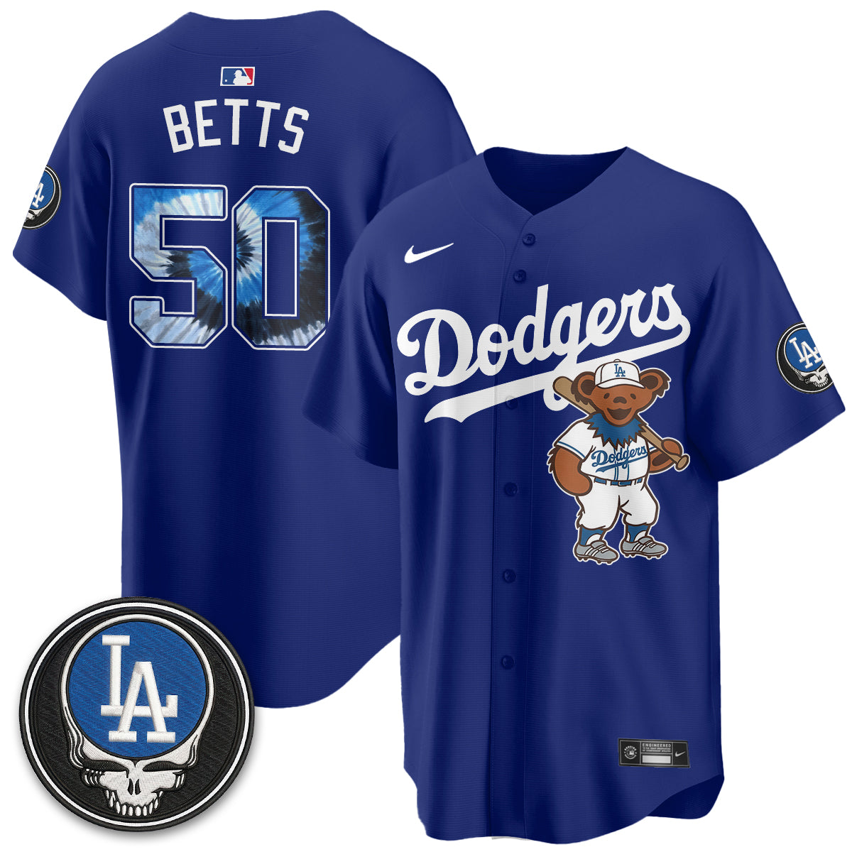 Los Angeles Dodgers x Grateful Dead Edition Vapor Jersey - Stitched