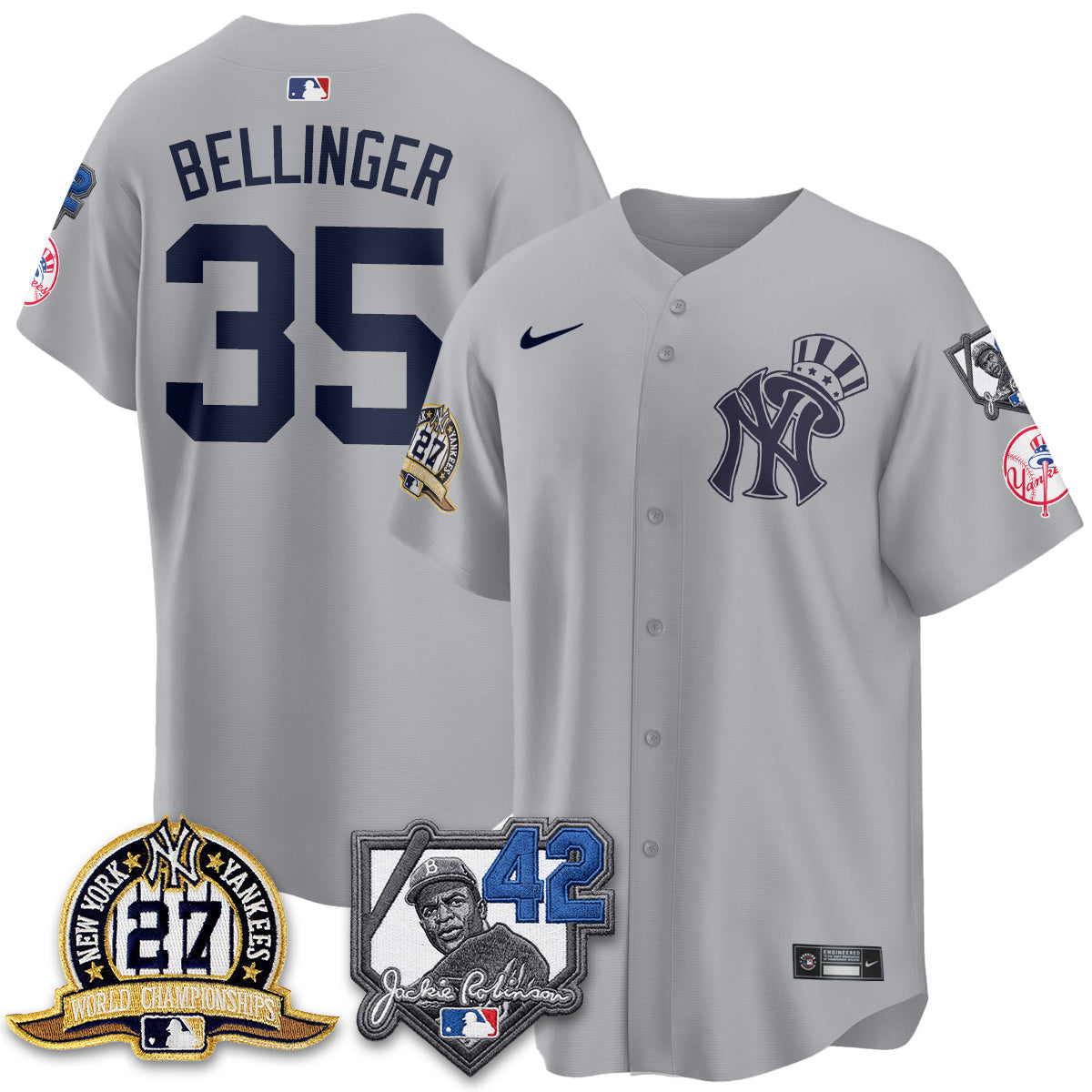 NYY 2026 Jackie Robinson Day Vapor Limited Gold Edition Jersey - All Stitched - V2-NQD