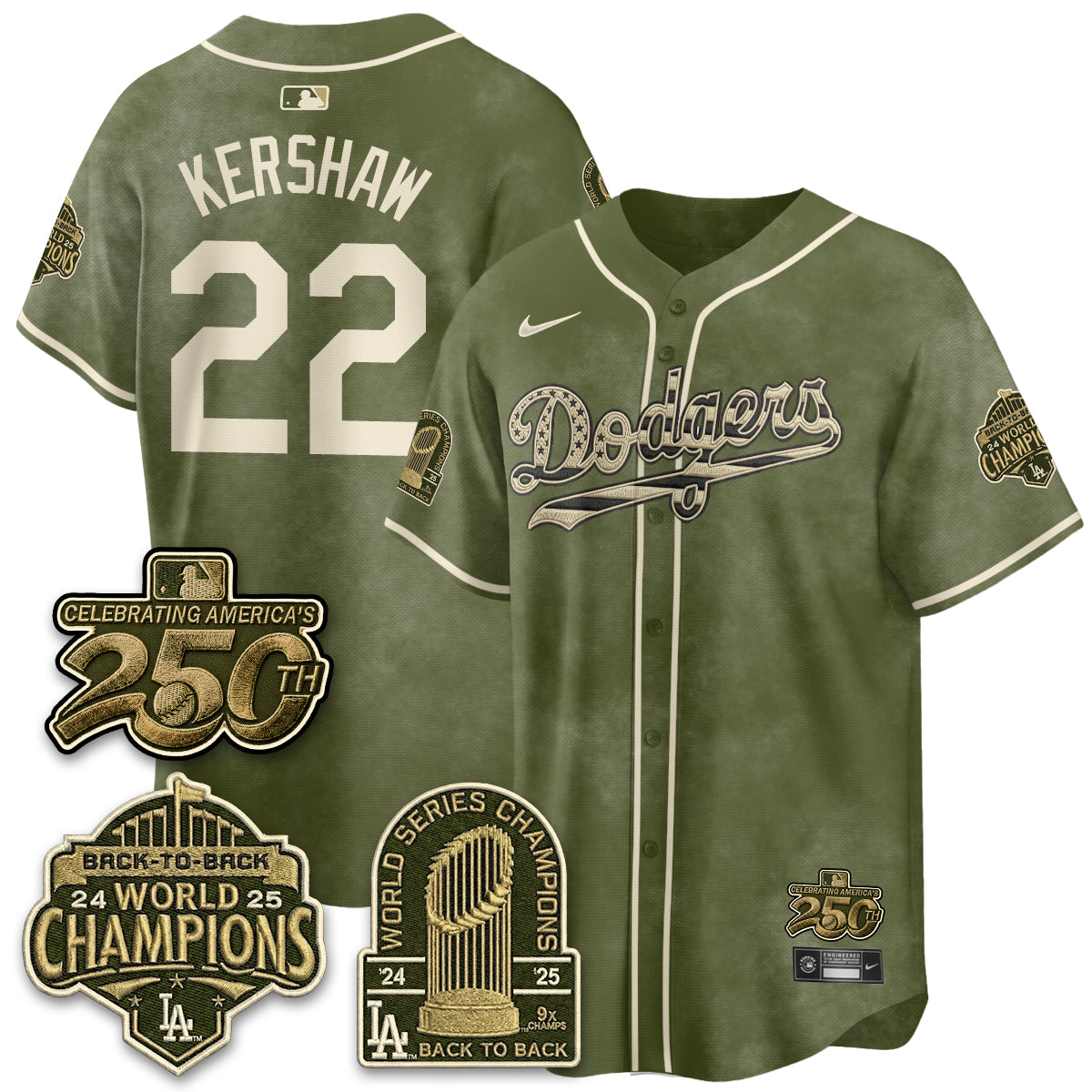 LAD New Era Olive 2026 Armed Forces Day Jersey -Stitched V2-NQD