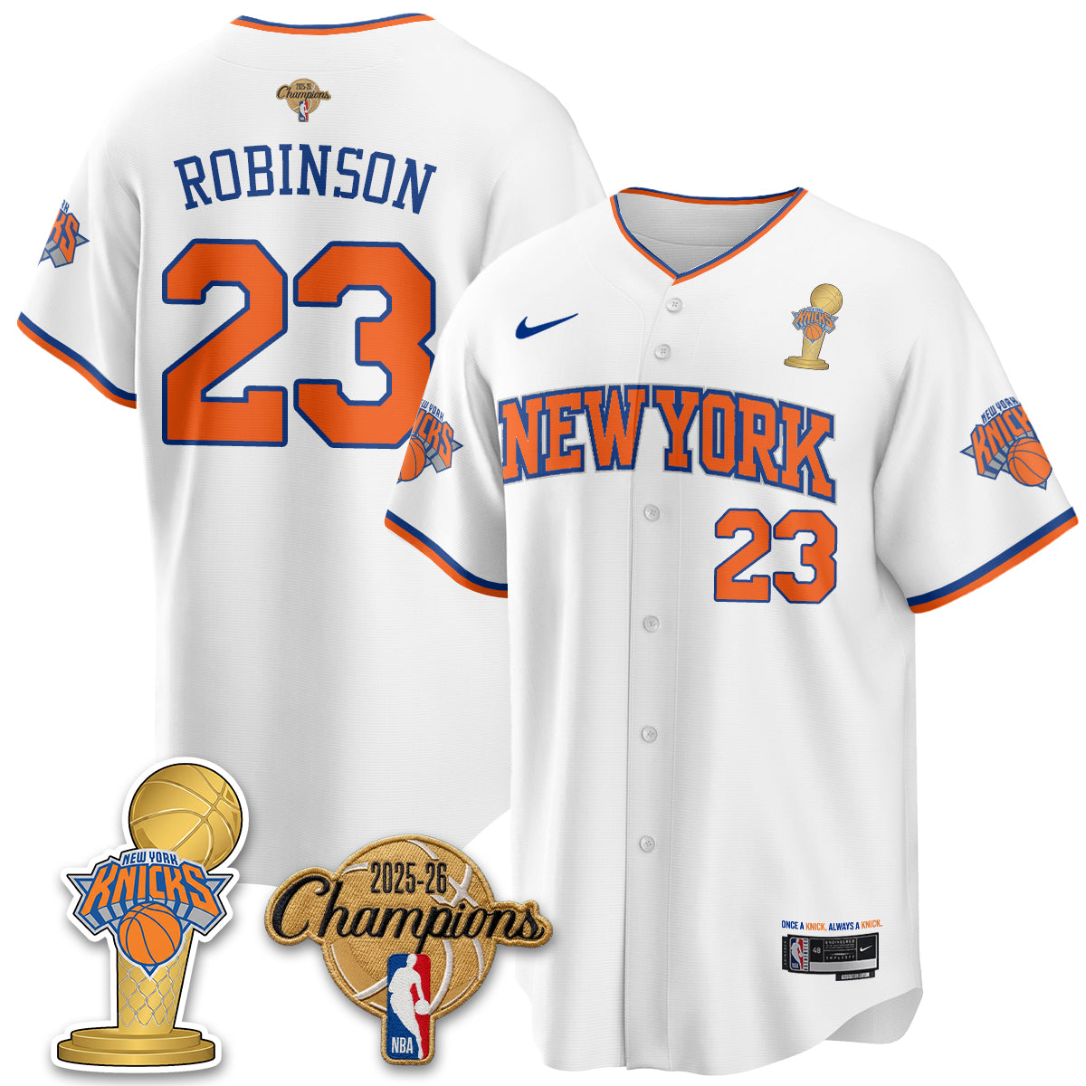 NYK 2026 NBA Champions Vapor Jersey - Stitched1-NQD