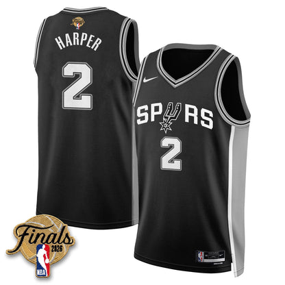 SAS 2026 NBA Western Conference Champions Vapor Jersey V2- Stitched-NQD