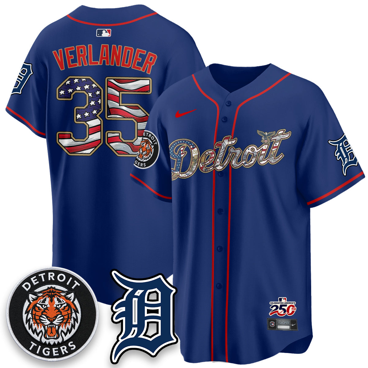 DET 2026 Independence Day USA Vapor Limited Jersey - Stitched-NQD