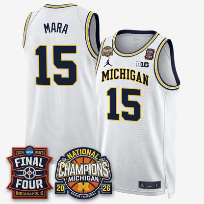MICH Basketball National Champions Big Text Limited Vapor Jersey - Stitched-NQD