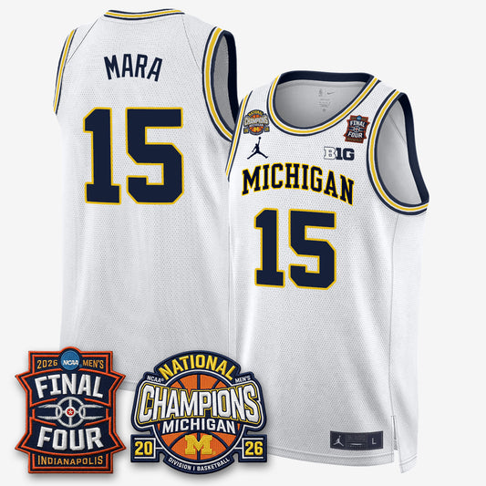 MICH Basketball National Champions Big Text Limited Vapor Jersey - All Stitched