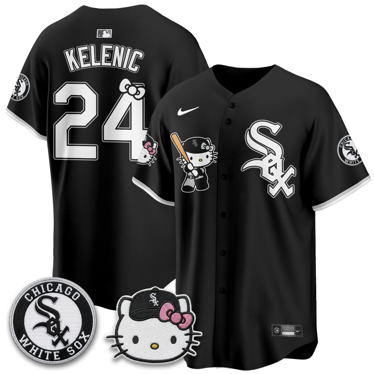 Chicago White Sox x Meow KT Vapor Jersey - Stitched-NQD