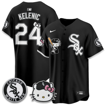 Chicago White Sox x Meow KT Vapor Jersey - Stitched-NQD