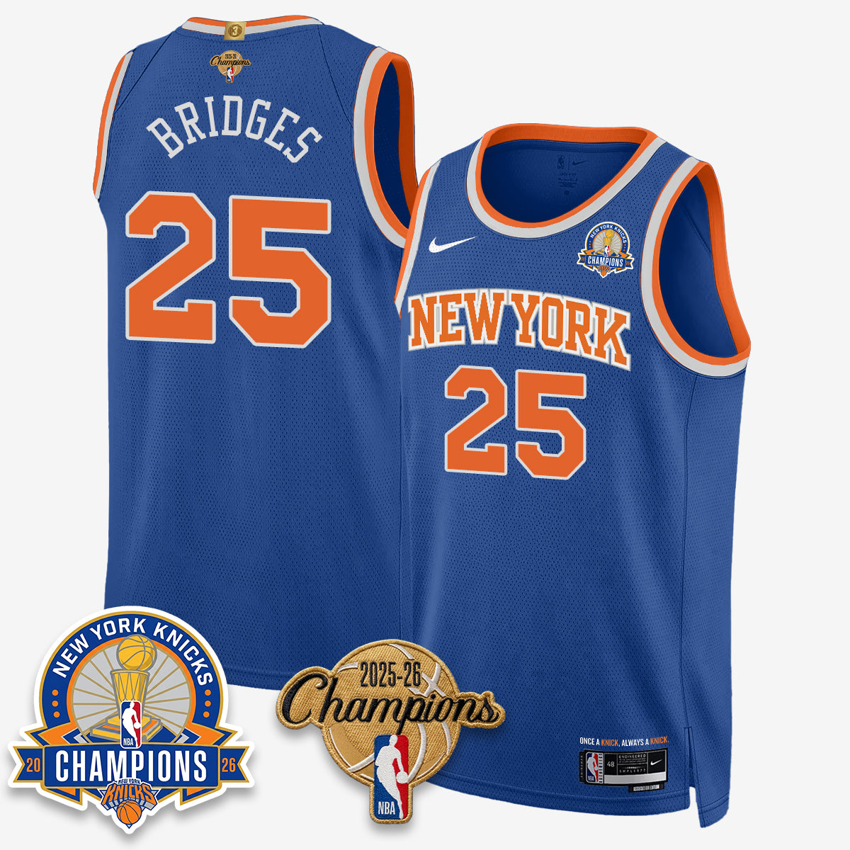 New York Knicks 2026 Basketball Champions Special Edition Vapor Jersey V2- Stitched