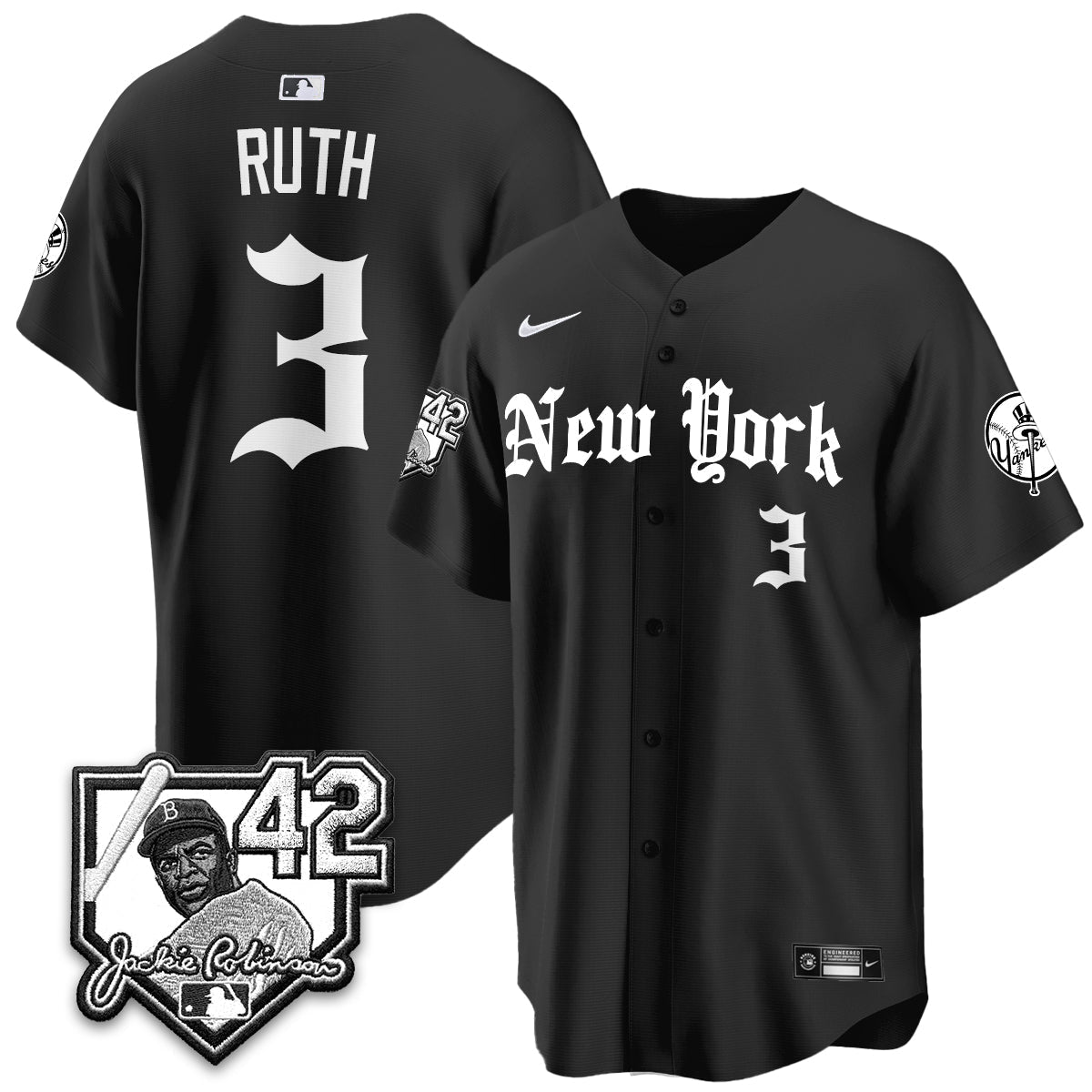 NYY 2026 Jackie Robinson Day Gothic Vapor Limited Jersey - Stitched-NQD