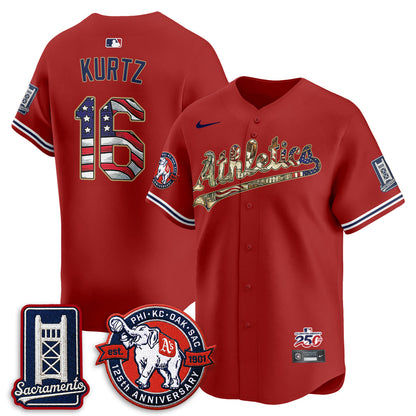 OAK  2026 Independence Day USA Vapor Jersey - Stitched-NQD