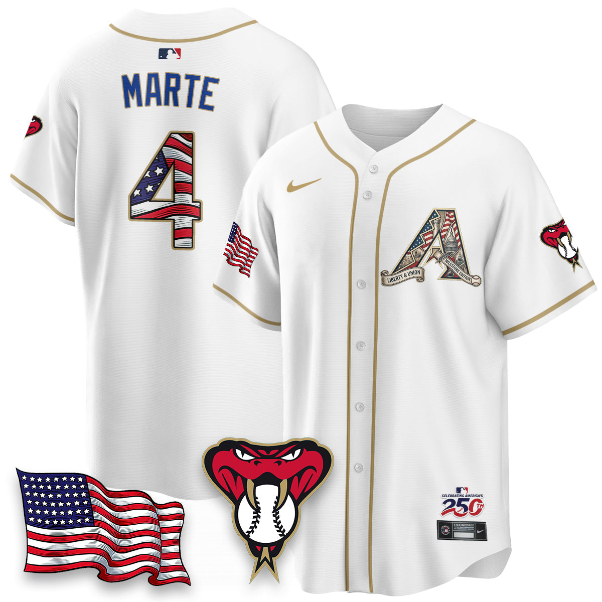 ARI 2026 Independence Day USA Vapor Limited Jersey - Stitched-NQD
