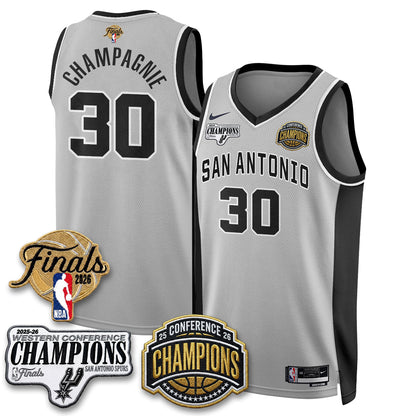 SAS 2026 NBA Western Conference Champions Vapor Jersey - Stitched-NQD