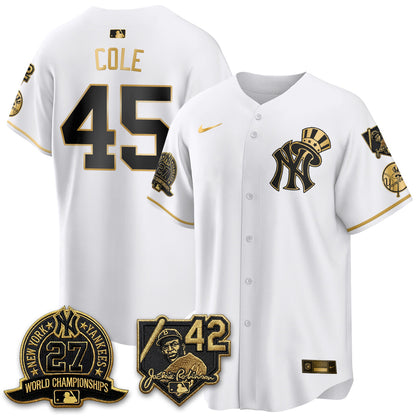 NYY 2026 Jackie Robinson Day Vapor Limited Gold Edition Jersey - All Stitched - V2-NQD