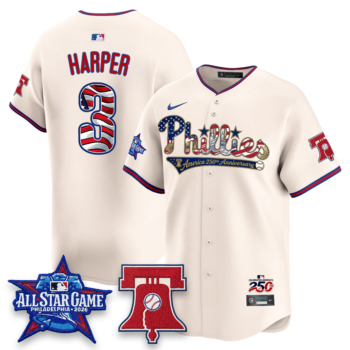 PHI 2026 Independence Day USA Vapor Limited Jersey - Stitched-DQM