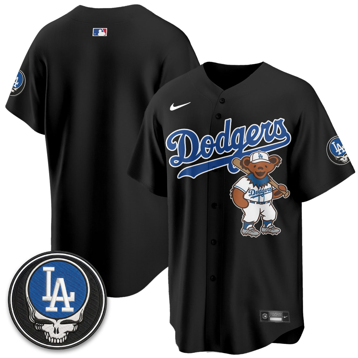 Los Angeles Dodgers x Grateful Dead Edition Vapor Jersey - Stitched