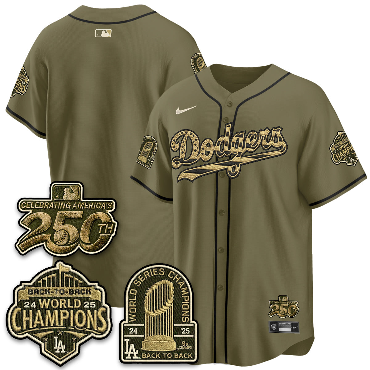 LAD New Era Olive 2026 Armed Forces Day Jersey -Stitched V2-NQD
