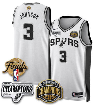 SAS 2026 NBA Western Conference Champions Vapor Jersey - Stitched-NQD