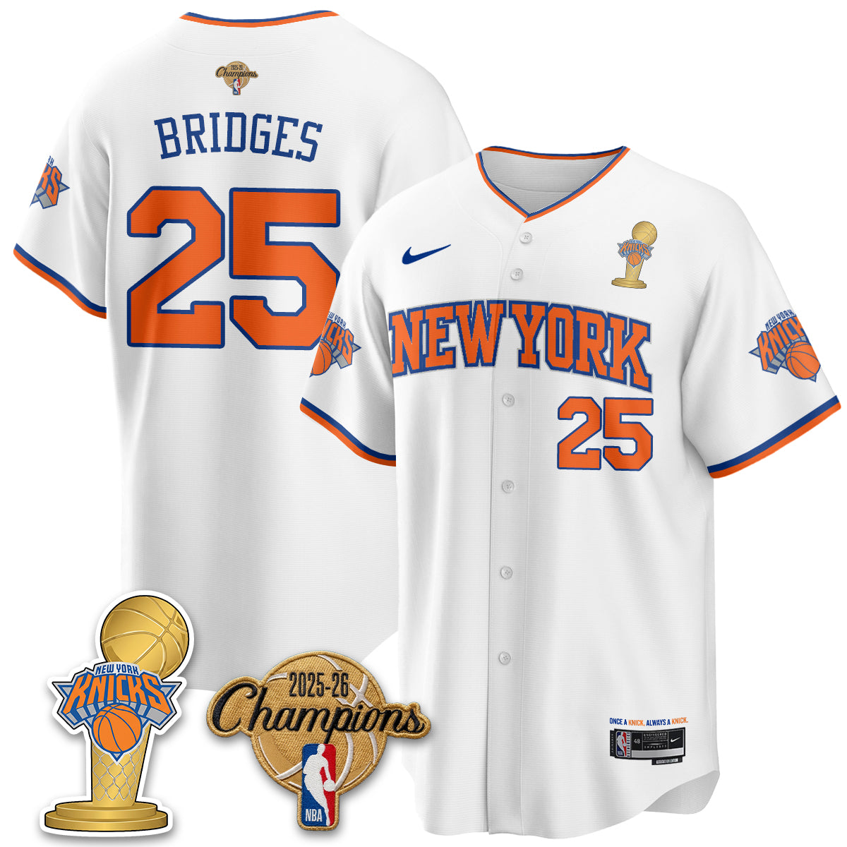 NYK 2026 NBA Champions Vapor Jersey - Stitched1-NQD