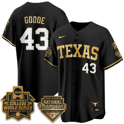 Texas Longhorns Softball 2026 World Series (WCWS) Vapor Premier Limited Jersey - B2B Champs - All Stitched