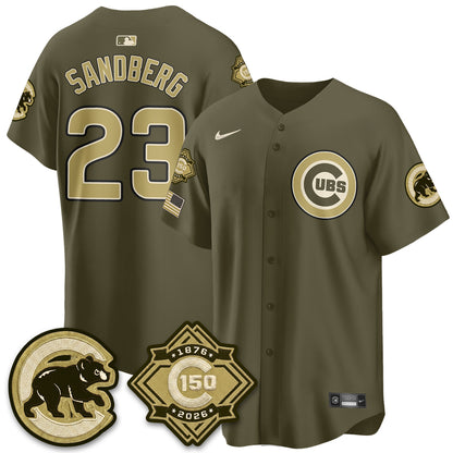 CHC New Era Olive 2026 Armed Forces Day Jersey -All Stitched