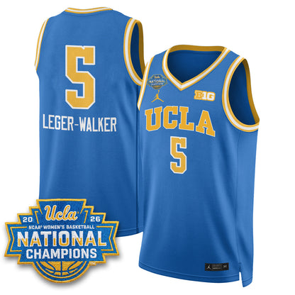 UCLA Women's Basketball National Champion 2026 Gear Limited Jersey -  Stitched-NQD