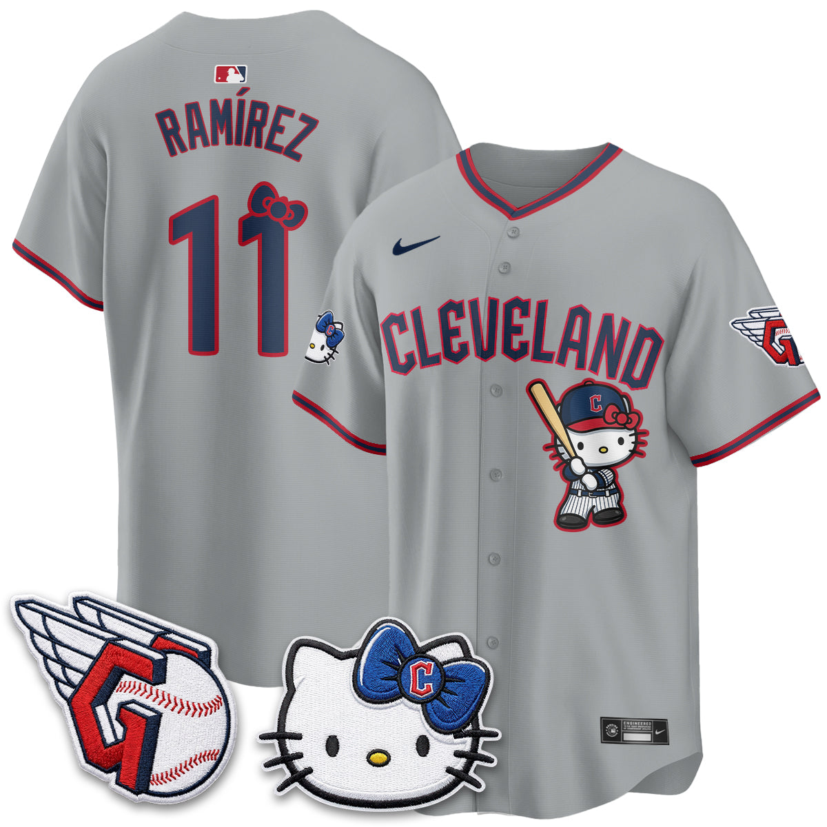 Cleveland Guardians x Meow KT Vapor Jersey - Stitched-NQD