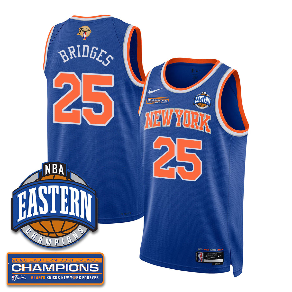 NYK 2026 NBA Eastern Conference Champions Vapor Jersey - Stitched-NQD