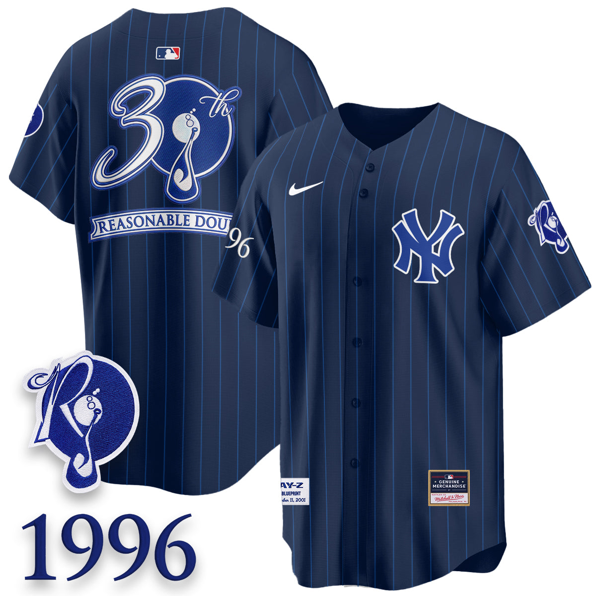 New York Yankees x Jay Z Edition Vapor Jersey V2- Stitched