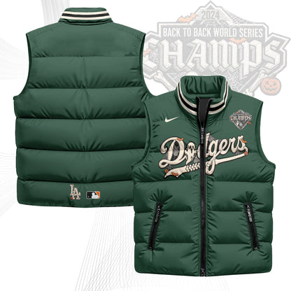 Los Angeles Dodgers Halloween 2026 Unisex Puffer Vest - Printed-NQD