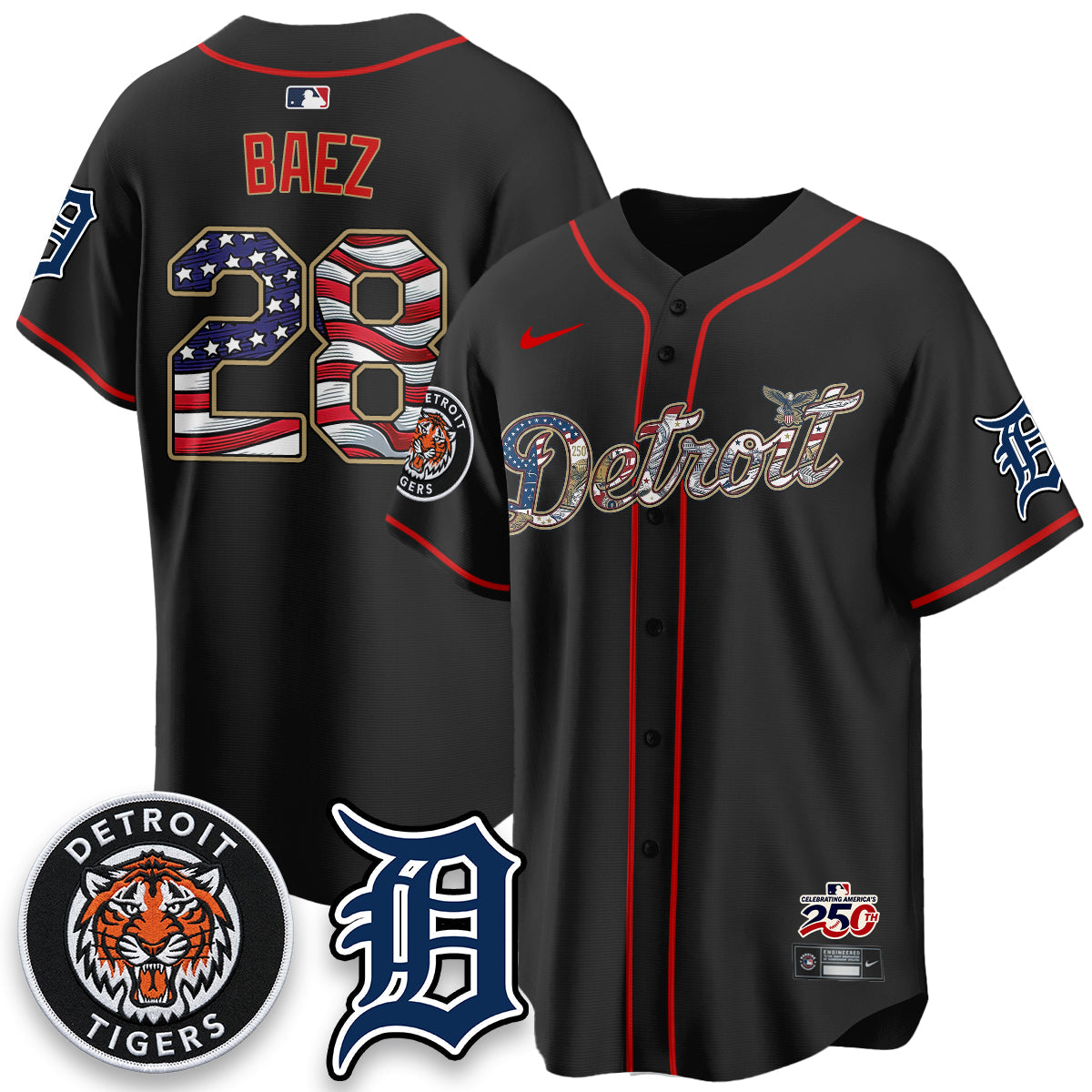 DET 2026 Independence Day USA Vapor Limited Jersey - Stitched-NQD
