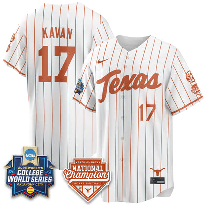 Texas Longhorns Softball 2026 World Series (WCWS) Vapor Premier Limited Jersey - B2B Champs - All Stitched