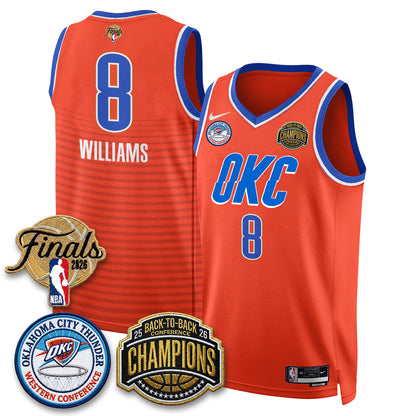 OKC 2026 NBA Western Conference Champions Vapor Jersey - Stitched-NQD