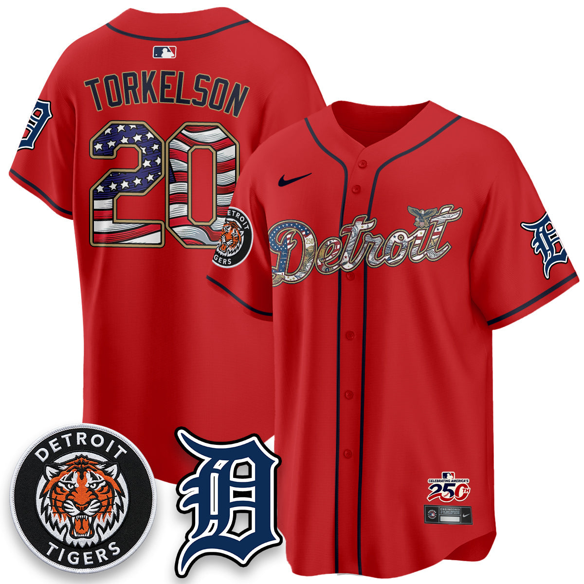 DET 2026 Independence Day USA Vapor Limited Jersey - Stitched-NQD